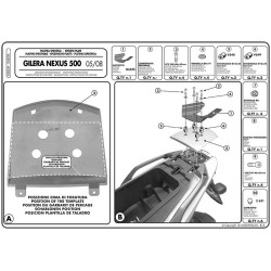 Płyta pod kufer centralny do Gilera Nexus 125-250-300-500 [06-12] - Givi E682M (zgodna z Kappa K682M)