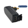 Kątowa wtyczka DIN z wejściem USB (12V) typ BMW