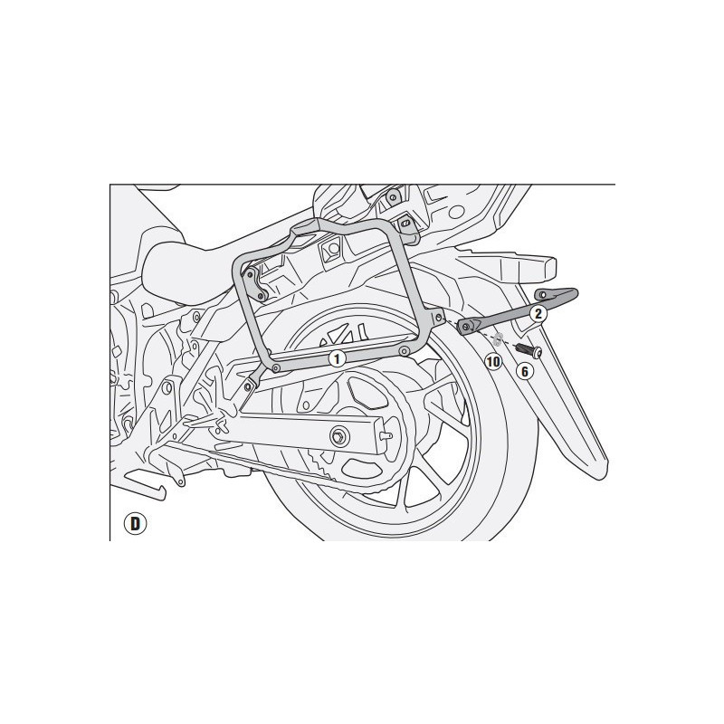 Stelaż pod kufry boczne Monokey do Suzuki DL250 V-Strom [17-] - Givi PL3116 (zgodny z Kappa KL3116)