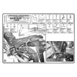 Stelaż pod kufry boczne Monokey do Suzuki V-Strom DL650 [04-11] - Givi PL532 (zgodny z Kappa KL532)
