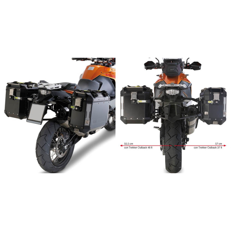 Stelaż pod kufry boczne Trekker Outback do KTM 1050 / 1190 / 1290 - GIVI PL7705CAM
