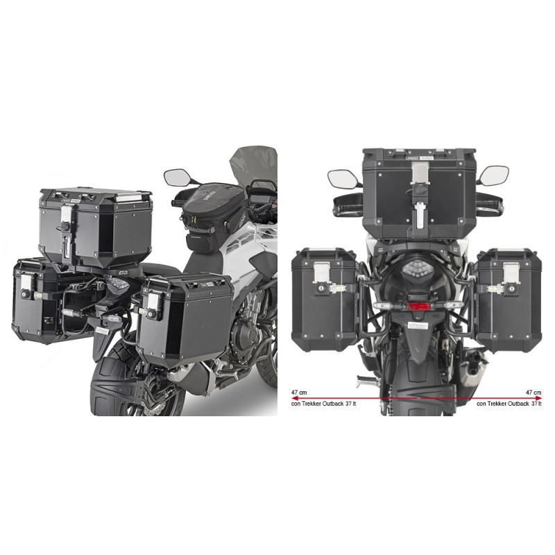 Stelaż pod kufry boczne Trekker Outback do Honda CB500X [19-] - GIVI PLO1171CAM