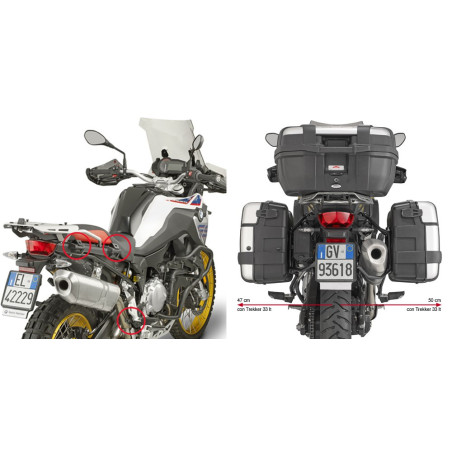 Stelaż pod kufry boczne Monokey do BMW F750/850GS [18-] - Givi PLR5127 (zgodny z Kappa KLR5127)