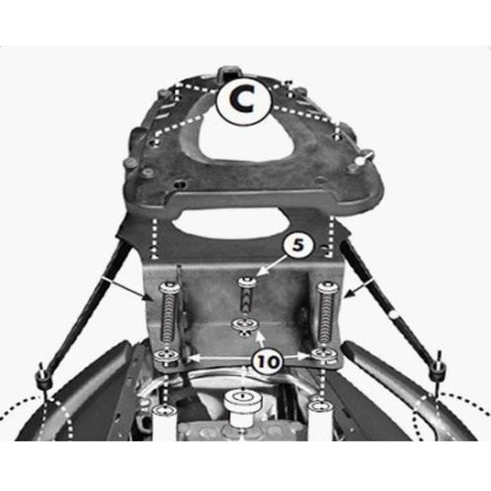 Mocowanie pod kufer centralny do Yamaha T-MAX 500 [08-11] - Givi SR2013M (zgodne z Kappa KR2013M)