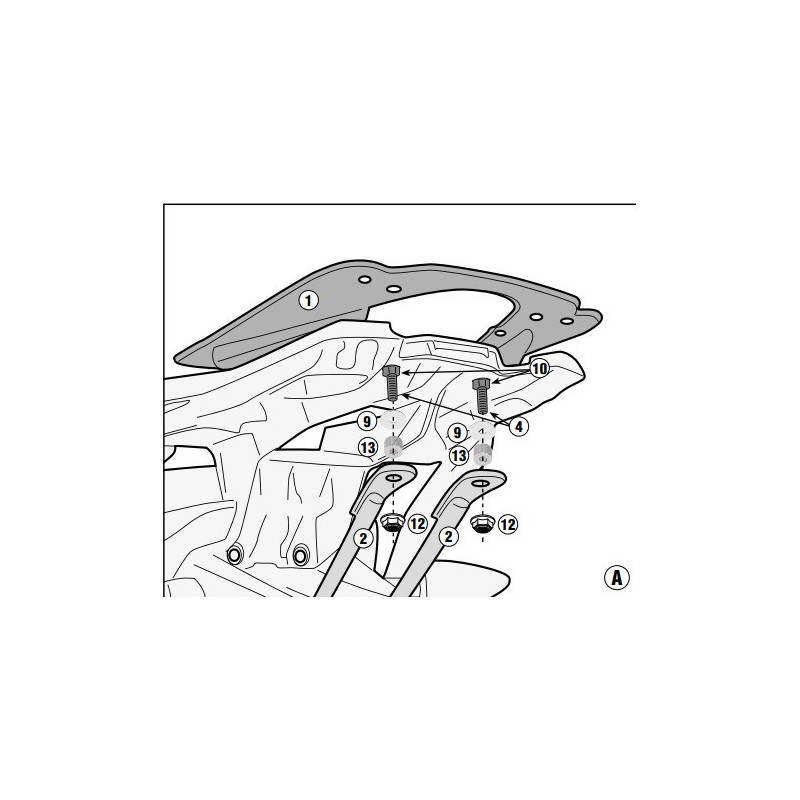 Stelaż pod kufer centralny do BMW G310GS [17-] - Givi SR5126 (zgodny z Kappa KR5126)