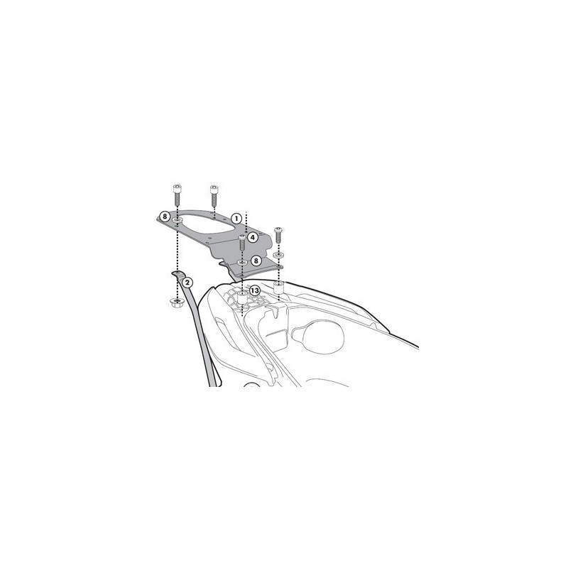 Stelaż pod kufer centralny do Piaggio Mp3 Yourban 125-300 [11-12] - Givi SR5600 (zgodny z Kappa KR5600)