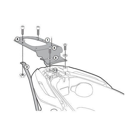 Stelaż pod kufer centralny do Piaggio Mp3 Yourban 125-300 [11-12] - Givi SR5600 (zgodny z Kappa KR5600)