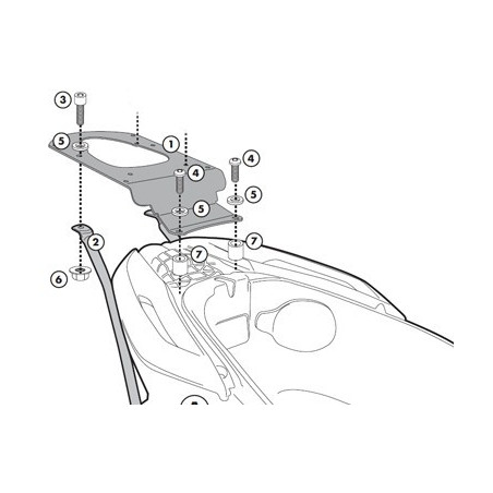 Stelaż pod kufer centralny do Piaggio Mp3 Yourban 125-300 [11-12] - Givi SR5600M (zgodny z Kappa KR5600M)