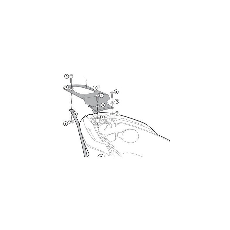 Stelaż pod kufer centralny do Piaggio Mp3 Yourban 125-300 [11-12] - Givi SR5600M (zgodny z Kappa KR5600M)