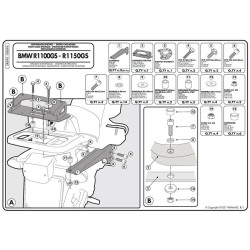 Stelaż pod kufer centralny do BMW R1100GS [94-99], R1150GS [00-03] - Givi SR694 (zgodny z Kappa KR694)