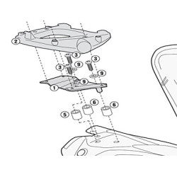 Stelaż pod kufer centralny do SYM Maxsym 400 [11-12] - Givi SR7051M (zgodny z Kappa KR7051M)