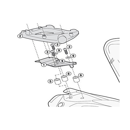 Stelaż pod kufer centralny do SYM Maxsym 400 [11-12] - Givi SR7051M (zgodny z Kappa KR7051M)