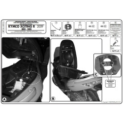 Stelaż pod kufer centralny do Kymco Xciting R 300i-500i [09-12] - Givi SR91M (zgodny z Kappa KR91M)