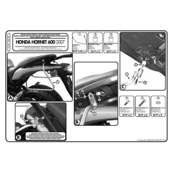 Stelaż pod sakwy do Honda Hornet 600 - Hornet 600 ABS [07-10] - Givi T219