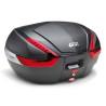 Kufer Givi V47NN (czarny, 47 litrów, czerwone odblaski, pokrywa karbonowa)
