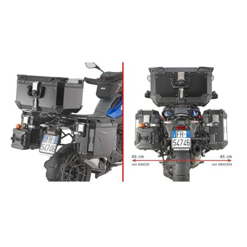 KAPPA 2025/05 STELAŻ KUFRÓW BOCZNYCH MONOKEY CAM SIDE BMW R 1300 GS '24-, - POD KUFRY KVG K'VOYAGER ALU - PRAWY KVGS33 WCIĘTY