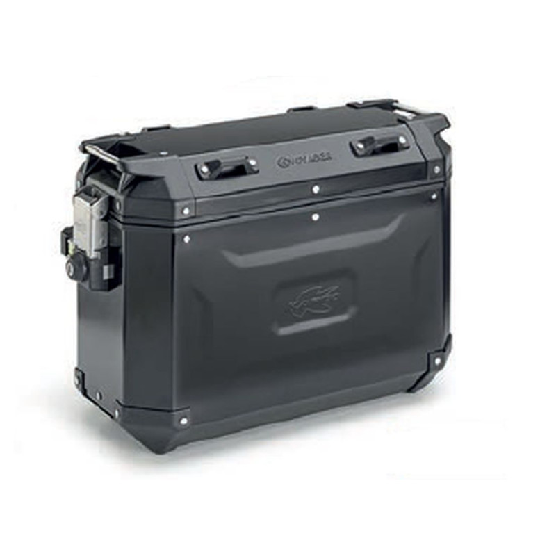 KAPPA 2025/05 KUFER BOCZNY 37L MONOKEY CAM SIDE KVG37B K'VOYAGER ALUMINIOWY LEWY KOLOR CZARNY ANODOWANY BLACK LINE