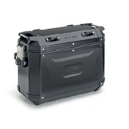 KAPPA 2025/05 KUFER BOCZNY 37L MONOKEY CAM SIDE KVG37B K'VOYAGER ALUMINIOWY LEWY KOLOR CZARNY ANODOWANY BLACK LINE