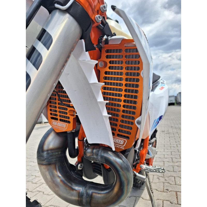 FM-PARTS OSŁONY CHŁODNICY (KRATKI) ALUMINIUM KTM/HUSQVARNA/GAS GAS '20-'25 TBI / TPI KOLOR POMARAŃCZOWY