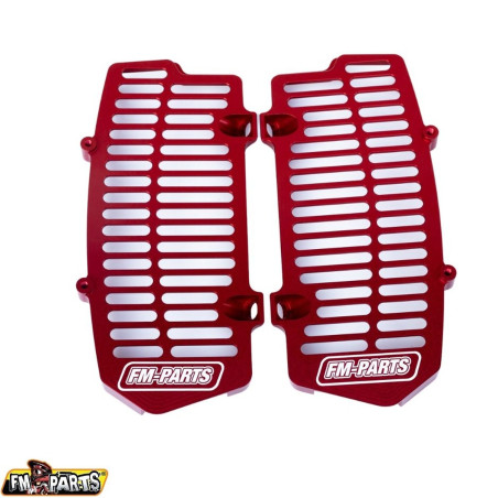 FM-PARTS OSŁONY CHŁODNICY (KRATKI) ALUMINIUM KTM/HUSQVARNA/GAS GAS '20-'25 TBI /TPI KOLOR CZERWONY