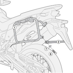 KAPPA STELAŻ KUFRÓW BOCZNYCH MONOKEY HONDA XL 750 Transalp (2023) - RÓWNIEŻ POD KUFRY MONOKEY RETRO-FIT KVE K'VENTURE ALU ORAZ K