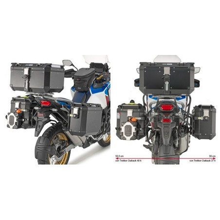 KAPPA STELAŻ KUFRÓW BOCZNYCH MONOKEY CAM SIDE HONDA CRF 1100L Africa Twin Adventure Sports (20) - POD KUFRY KFR K'FORCE ORAZ KVG