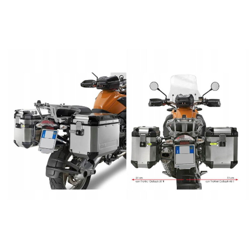 KAPPA STELAŻ KUFRÓW BOCZNYCH MONOKEY CAM SIDE BMW R 1200 GS (04-12), R 1200 GS Adventure (06-13) - POD KUFRY KFR K'FORCE ORAZ KV