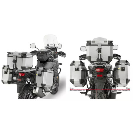 KAPPA STELAŻ KUFRÓW BOCZNYCH MONOKEY CAM SIDE SUZUKI DL 650 V-Strom (17-23) - POD KUFRY KFR K'FORCE ORAZ KVG K'VOYAGER ALU
