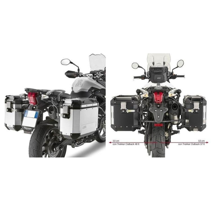 KAPPA STELAŻ KUFRÓW BOCZNYCH MONOKEY CAM SIDE TRIUMPH Tiger 800 / 800 XC / 800 XR (11-17) - POD KUFRY KFR K'FORCE ORAZ KVG K'VOY