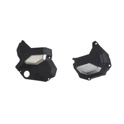 POLISPORT STREET ZESTAW OSŁONA POKRYWY (DEKLA) ALTERNATORA ORAZ OSŁONA POKRYWY SPRZĘGŁA KAWASAKI Z 650 '17-23' KOLOR CZARNY (848
