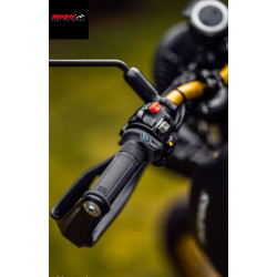 KOSO PREMIUM MANETKI PODGRZEWANE ZE STEROWNIKIEM 22MM/25MM `7/8-1` DŁUGOŚĆ - 120MM STEROWNIK ZINTEGROWANY 5 POZIOMÓW GRZANIA (OF