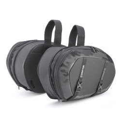 KAPPA TORBY (SAKWY) BOCZNE POSZERZANE UNIWERSALNE K'DRIFTER 40-52L (PARA) (WYS. 34CM X GŁ. 10-15CM X DŁ. 52CM) KOLOR SZARY