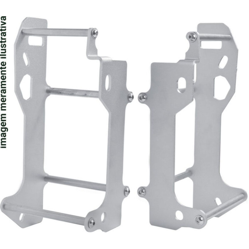 CROSSPRO WYPRZEDAŻ OSŁONY CHŁODNICY ALUMINIOWE MODEL LIGHT ICE POLISH TM EN/MX 250, EN/MX 300 '19 KOLOR SREBRNY