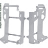 CROSSPRO WYPRZEDAŻ OSŁONY CHŁODNICY ALUMINIOWE MODEL LIGHT ICE POLISH TM EN/MX 250, EN/MX 300 '19 KOLOR SREBRNY