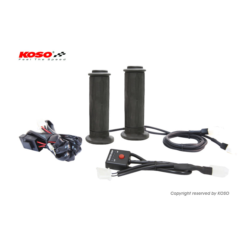 KOSO PROMOCJA MANETKI PODGRZEWANE ZE STEROWNIKIEM (22MM/25MM 7/8-1`) DŁUGOŚĆ - 130MM (HG-07 STRUKTURA) - 5 POZIOMÓW GRZANIA (OF6