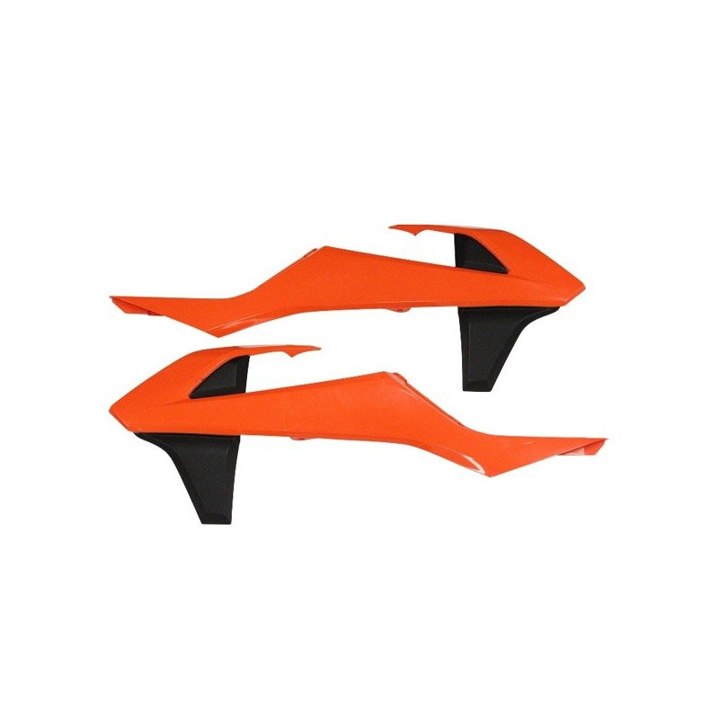 POLISPORT OSŁONY CHŁODNICY (KOMPLET) KTM SX/SXF '16-'18  EXC/EXCF '17-'19 KOLOR POMARAŃCZOWY/CZARNY