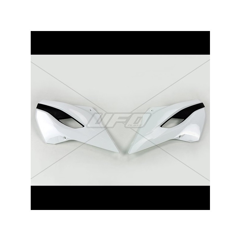 UFO OSŁONY CHŁODNICY HUSQVARNA TE/FE/TC/FC 125/250/300/350/450/501 '14-'15, TE/FE '15 KOLOR BIAŁY/CZARNY