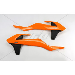 UFO OSŁONY CHŁODNICY KTM SX/SXF '16-'18 (Z WYJĄTKIEM SX 250 '16), EXC/EXCF TPI '17-'19, KOLOR OEM (POMARAŃCZOWY/CZARNY)