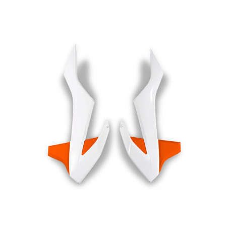 UFO OSŁONY CHŁODNICY KTM SX 85 '18-2023 KOLOR OEM '20-2023 (BIAŁY / POMARAŃCZOWY/)