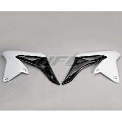 UFO OSŁONY CHŁODNICY SUZUKI RMZ 250 '10-'18 KOLOR BIAŁY CZARNY - WYPRZEDAŻ
