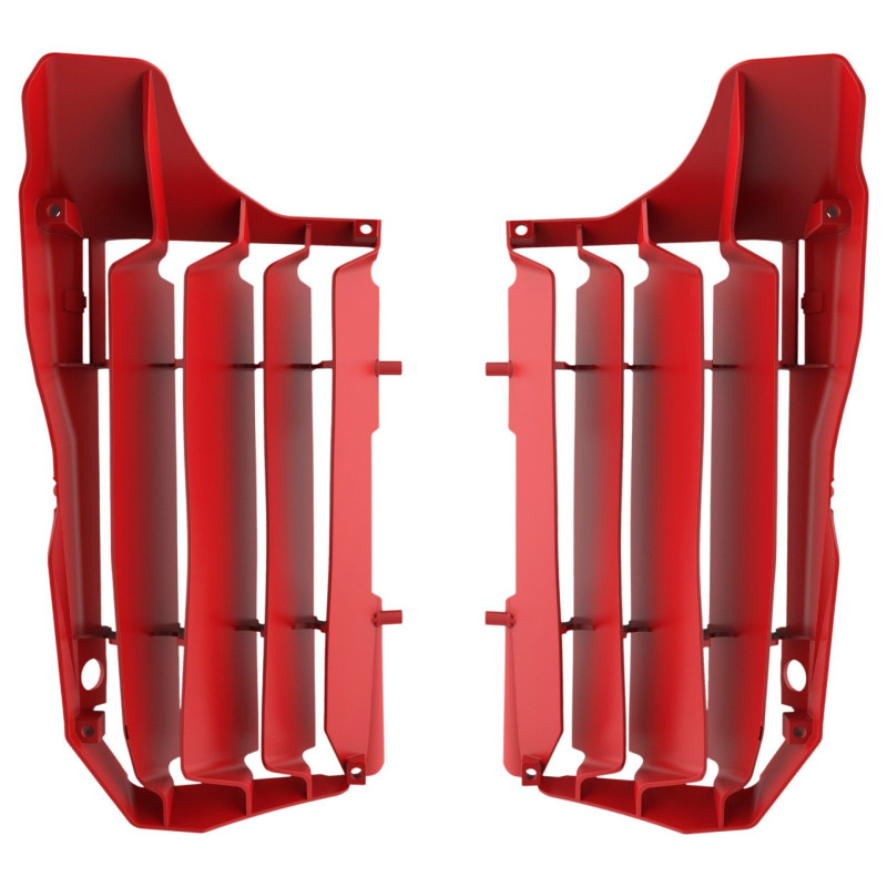 POLISPORT OSŁONY CHŁODNICY (KRATKI-KOMPLET ) HONDA CRF 250F '20-'21 KOLOR CZERWONY