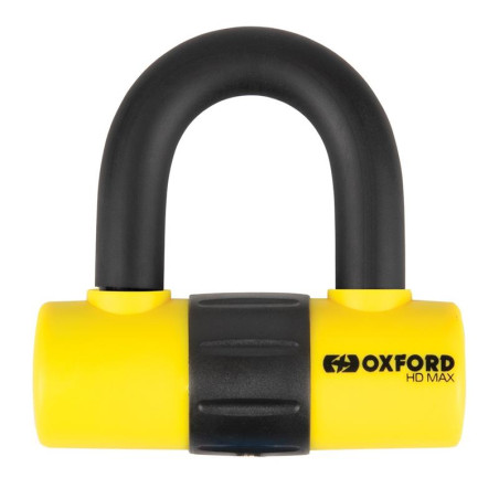 OXFORD ZABEZPIECZENIE ANTYKRADZIEŻOWE KŁÓDKA NA TARCZĘ HAMULCOWĄ HD MAX 14mm KOLOR ŻÓŁTY FLUO