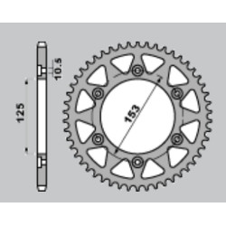 ZĘBATKA TYLNA ALUMINIOWA 288 46Z ERGAL HONDA CRF 250 '13-'21, XR 250 R '91-'96, XR 600 R '91-'00, XR 650 L '93-'22 - WYPRZEDAŻ