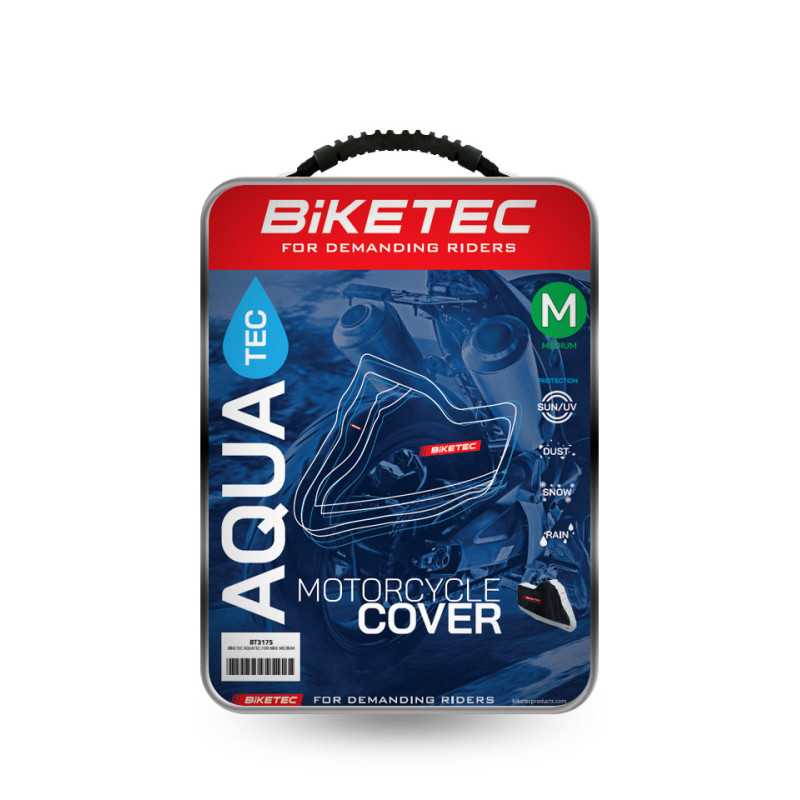 BIKETEC POKROWIEC WODOODPORNY AQUATEC NA MOTOCYKL KOLOR CZARNY/SZARY ROZMIAR S (SCOOTER)
