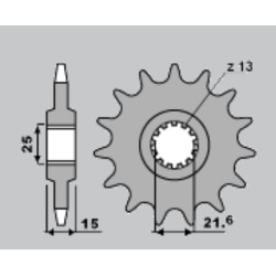 ZĘBATKA PRZEDNIA (A4254023140) 2082/14z. KAWASAKI ZX-6R '95-'97, TRIUMPH DAYTONA / SPEED FOUR 600 '03-'04, TT 600 '00-'03 - WYPR