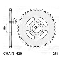 S ZĘBATKA TYLNA APRILIA RX50 98-05, SM50 03-06 (JTR24.50) - WYPRZEDAŻ