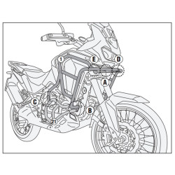 KAPPA GMOLE OSŁONY SILNIKA GÓRNE HONDA CRF 1100 L AFRICA TWIN ADVENTURE SPORTS '24-,