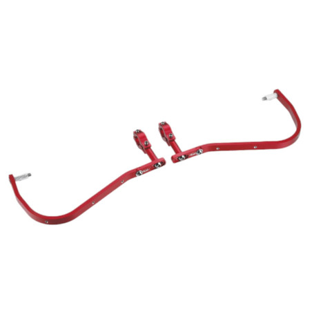 ACCEL OSŁONY RĄK (HANDBARY) Z MOCOWANIEM ALUMINIOWYM ENDURO 22MM KOLOR CZERWONY (BEZ PLASTIKOWEJ OSŁONY SD02)