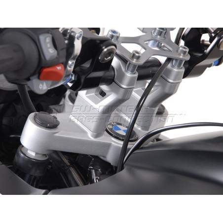 Podwyższenie kierownicy SW-MOTECH 30mm do BMW R1200GS Adventure [08-13] - srebrne