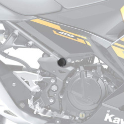 Zaślepki ramy Pyramid Matowa czerń Kawasaki Z 400 2019-Aktualne